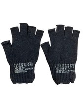 US Army Wool Glove Inserts Black Fingerless