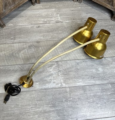 Carlisle 24'' Gold Double Arm Stainless Steel Heat Lamp 120V 500W - Works GREAT!