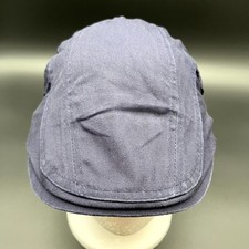 Hat Mens One Size Blue Cotton Canvas Newsboy Cap Flat Fitted Travel Outdoor