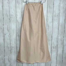 Vintage Vassarette Peach Full Nylon Elastic Waist Back Slit Slip Skirt Small