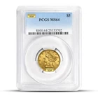 $5 Liberty Gold Half Eagle Coin (MS64, NGC or PCGS)