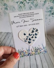 Personalised Funeral Memorial Seed Paper Favours