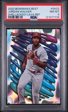 2023 Bowman's Best Shellacked Jordan Walker #Sh-22 Lava Refractor /50 (RC) PSA 8