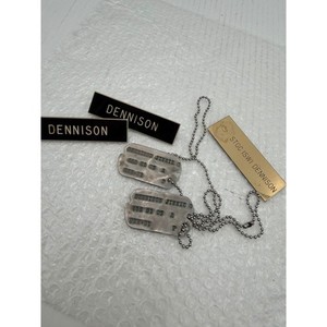 US Navy Dog Tags Jimmie G Dennison 468 81 05 USN-U1 2 Piece Set D5