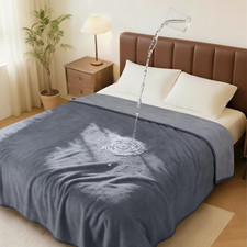 Waterproof Polar Fleece Blanket for Pets  Furniture, 85x57 Inch, Dark Grey
