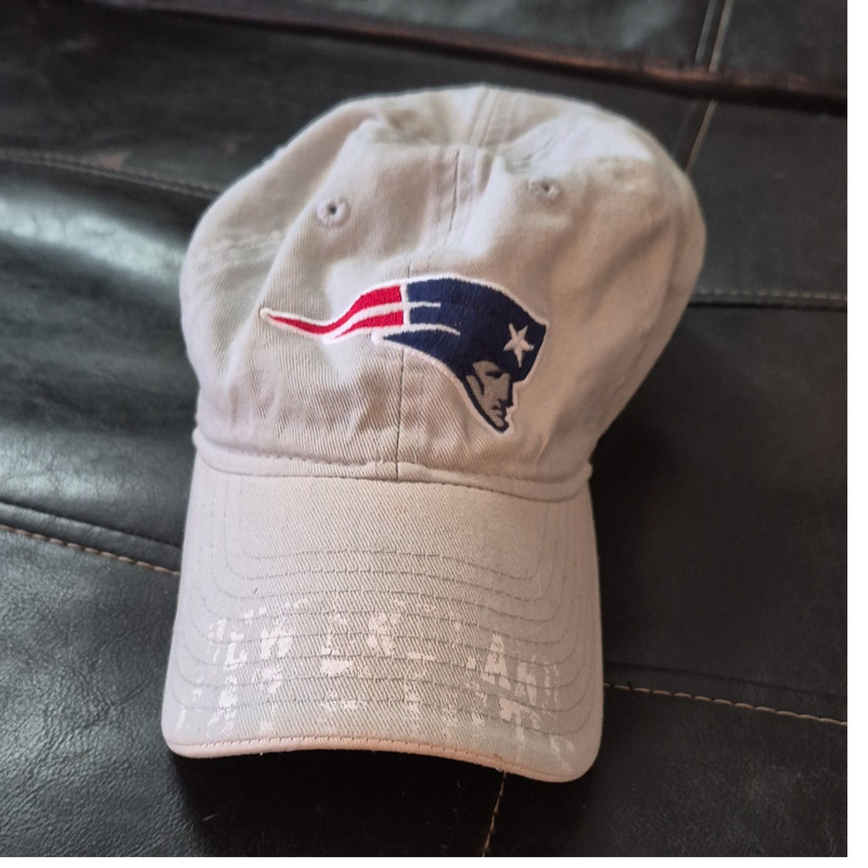 New England Patriots NFL Football White Adjustable Strapback Hat