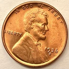 1936-S  Uncirculated BU Red RD - Lincoln Wheat Cent - San Francisco Mint - C162