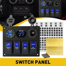 US Gang USB LED Automotive Toggle Switch Panel Car Marine Boat Rocker Waterproof