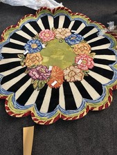 Mackenzie Childs 6foot Round Rug3ddesigne  Wool And Mix Tuff