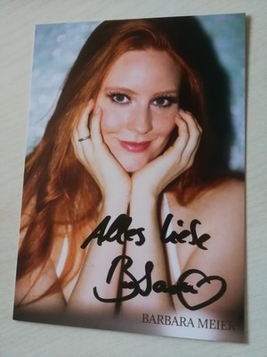 BARBARA MEIER - TOP - MODEL - ORIG. AUTOGRAMMKARTE  -  SIGNED!