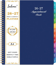 2026-2027 Weekly Appointment Planner 9x11 Hourly Daily Schedule Book Blue