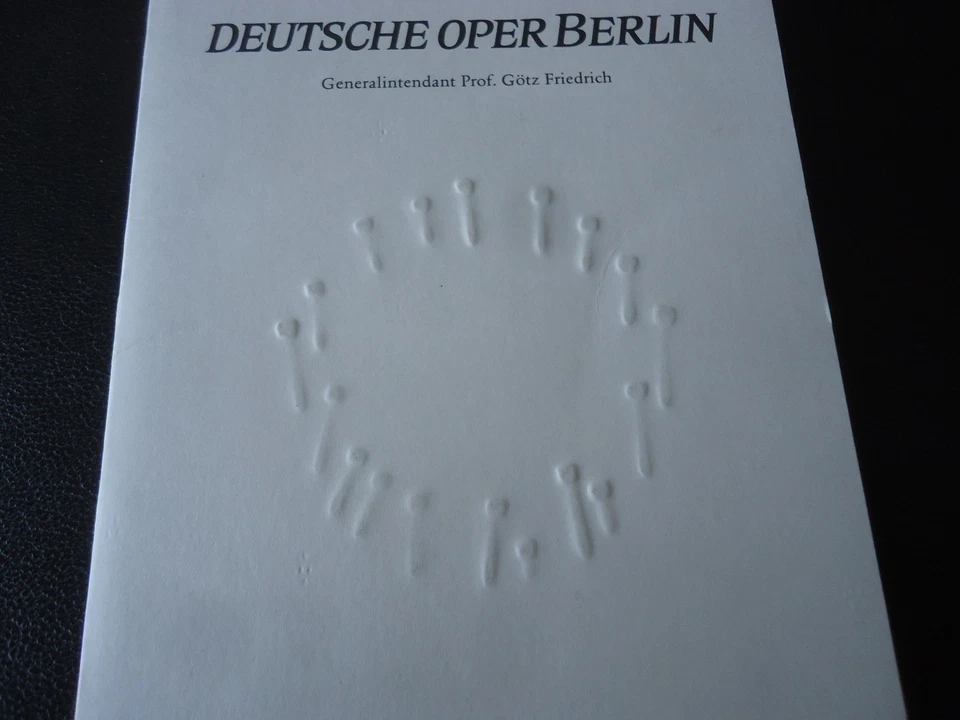 Programmheft der Deutschen Oper Berlin von 1985 - Bild 4 von 4