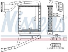 NISSENS Wärmetauscher Innenraumheizung 707306 für FORD TRANSIT CUSTOM V362 Bus