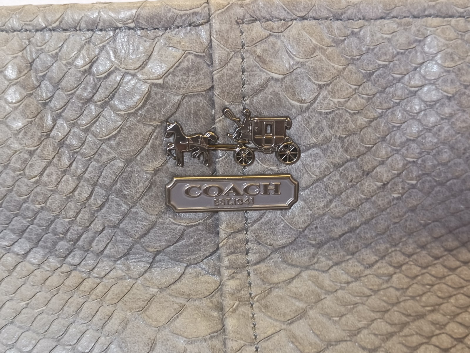Coach 11689 Python Embossed Leather Shoulder Bag … - image 2