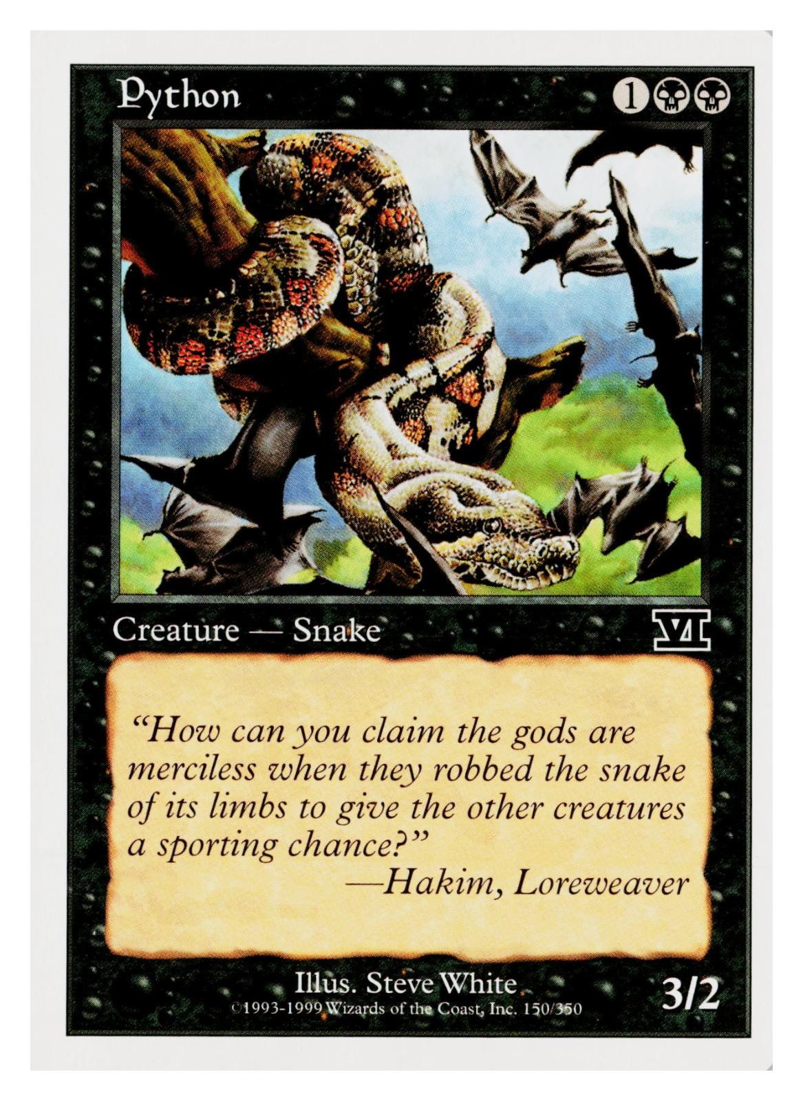 Python 150 Common Classic Sixth Edition Magic: The Gathering Lightly Played