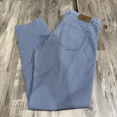 Massimo Dutti Men s SZ 32x30 Blue Chino Pants Slim Fit Stretch