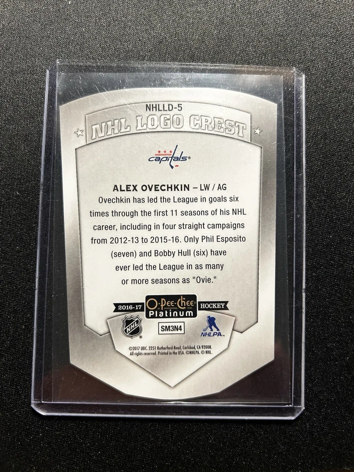2016-17 O-Pee-Chee Platinum NHL Logo Crest Die-Cuts Alex Ovechkin #NHLLD-5 - Image 2 of 2