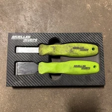 Mueller Kueps 2pc Carbide Scraper Set with Ergonomic Handles #268220