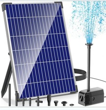 Biling Solar Pond Pump 605L/h with Filter & 2m Hose 12W Solar Stream