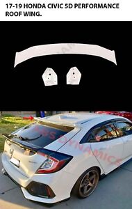 For 17 19 Honda Civic Hatchback 5d Spoiler P1 Roof Spoiler Fk7 Painted Black Ebay