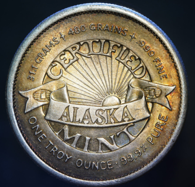 1975 ALASKA Mint Trans-Alaskan Pipeline 1oz 999 FINE Silver art