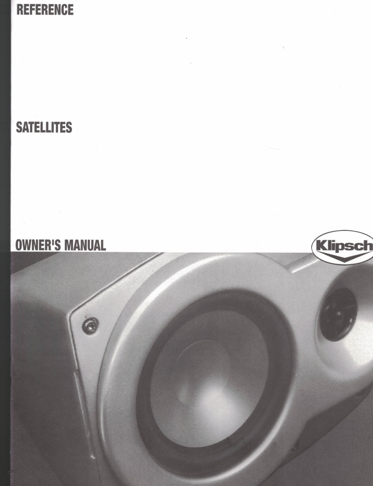 Klipsch Satellite Speakers Owner's Manual 2004 eBay
