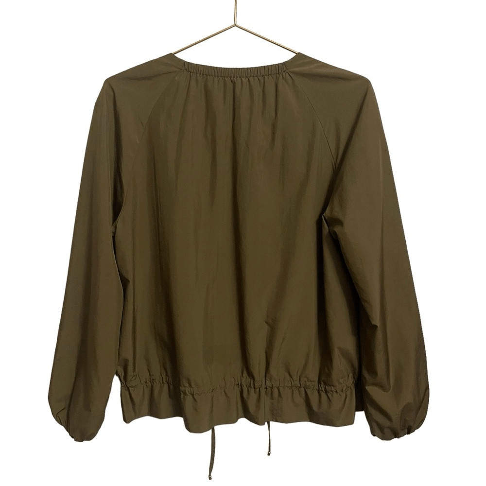 Zara Basic Outerwear Olive Green Lightweight Zip … - image 6