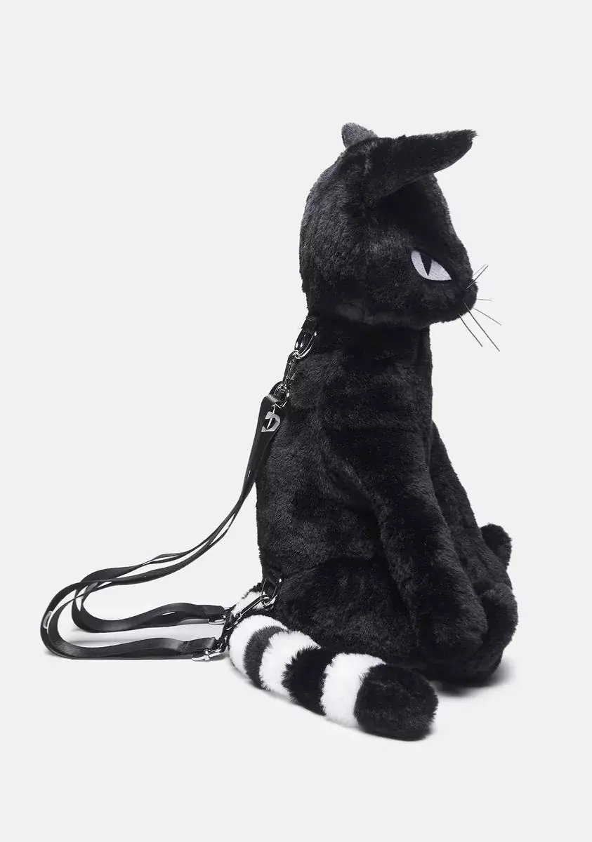 17 Emily the Strange ~ SNEAKY NEECHEE ~ Plush Black Cat Goth Backpack |  eBay