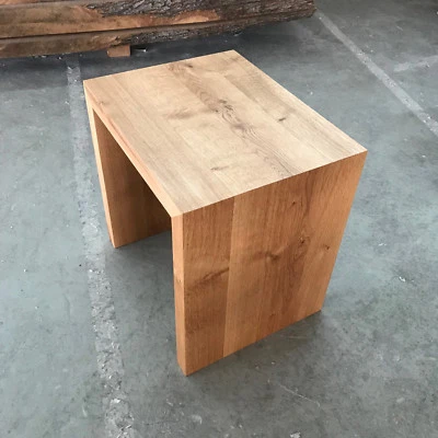 Designer Hocker Eiche Wild massiv Holz Sitzhocker NEU Stuhl Sitzbank Couchtisch - Bild 1 von 4