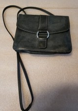 Fossil Womens Vintage Black Small Leather Crossbody Purse Shoulder Bag Handbag