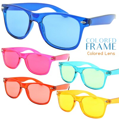 Tinto Colore Lenti Colorati Telaio Trasparente Rettangolare Sole