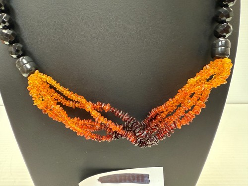 HSN – Jay King - Onyx Bead Baltic Amber Necklace / Bracelet & Dangle Earrings #2 - Picture 3 of 12
