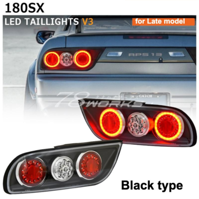 LED Tail Lights Lamps Clear Lens for NISSAN SILVIA 240SX 180SX