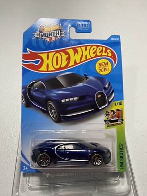 Hot Wheels '16 Bugatti Chiron Blue 236/250 2019 HW Exotics