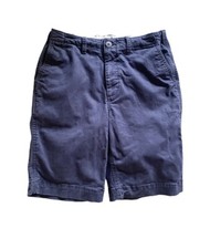 Gap Kids Navy Blue Flat Front Bermuda Shorts Adjustable Waist Boys Size 14