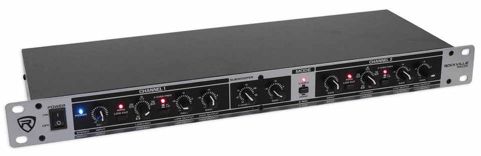 Rockville RX230 2 Way Stereo / 3 Way Mono Crossover with XLR Input and Output - Image 2 of 4