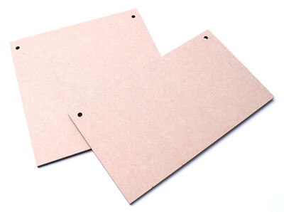 10 x Wooden MDF Plaque Blanks Signs With or Without Holes 4mm Thick ...