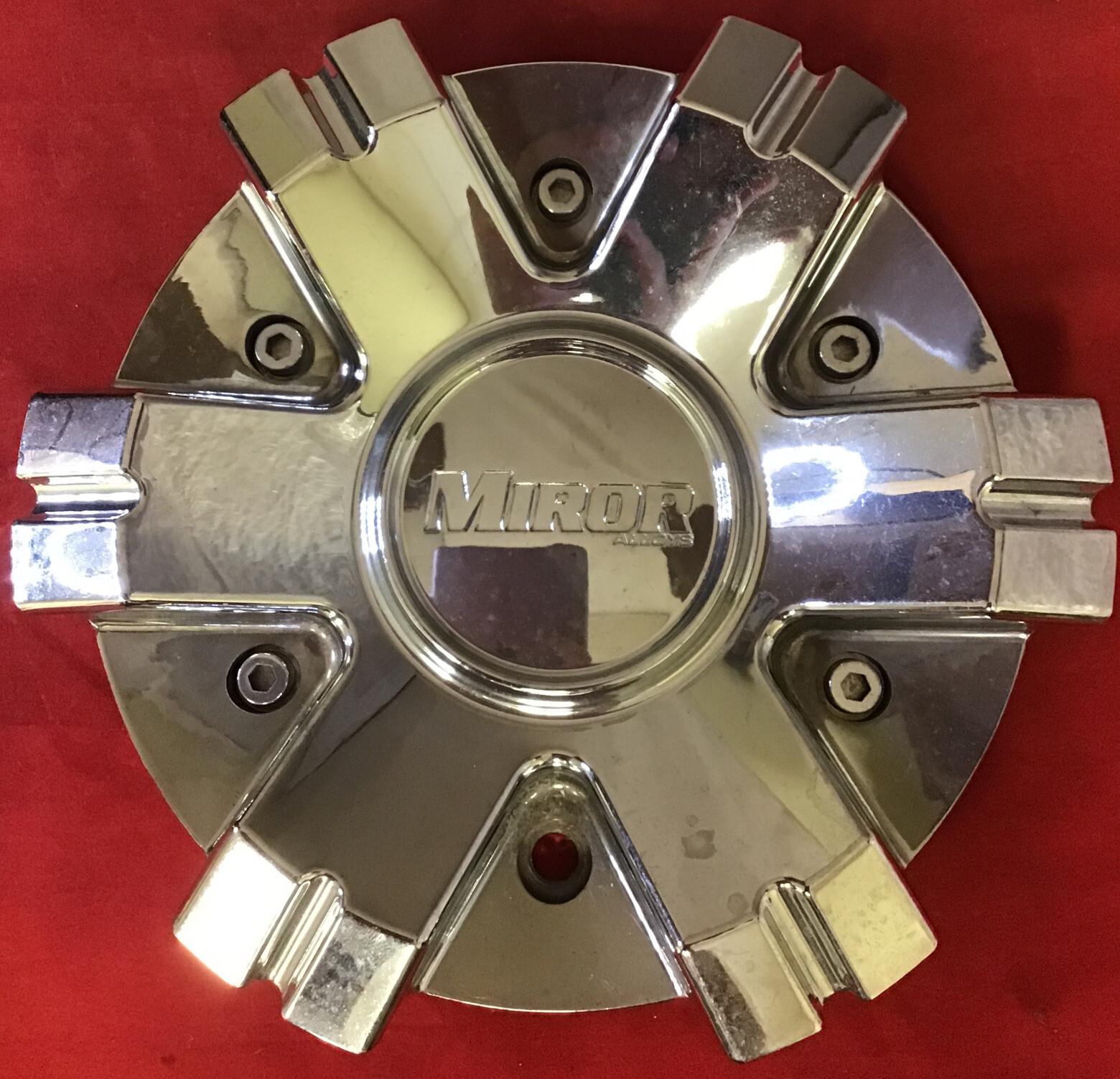 ONE LIKE NEW  MIROR CUSTOM WHEELS CENTER CAP CAP-577L202  CHROME ABS 9929-image