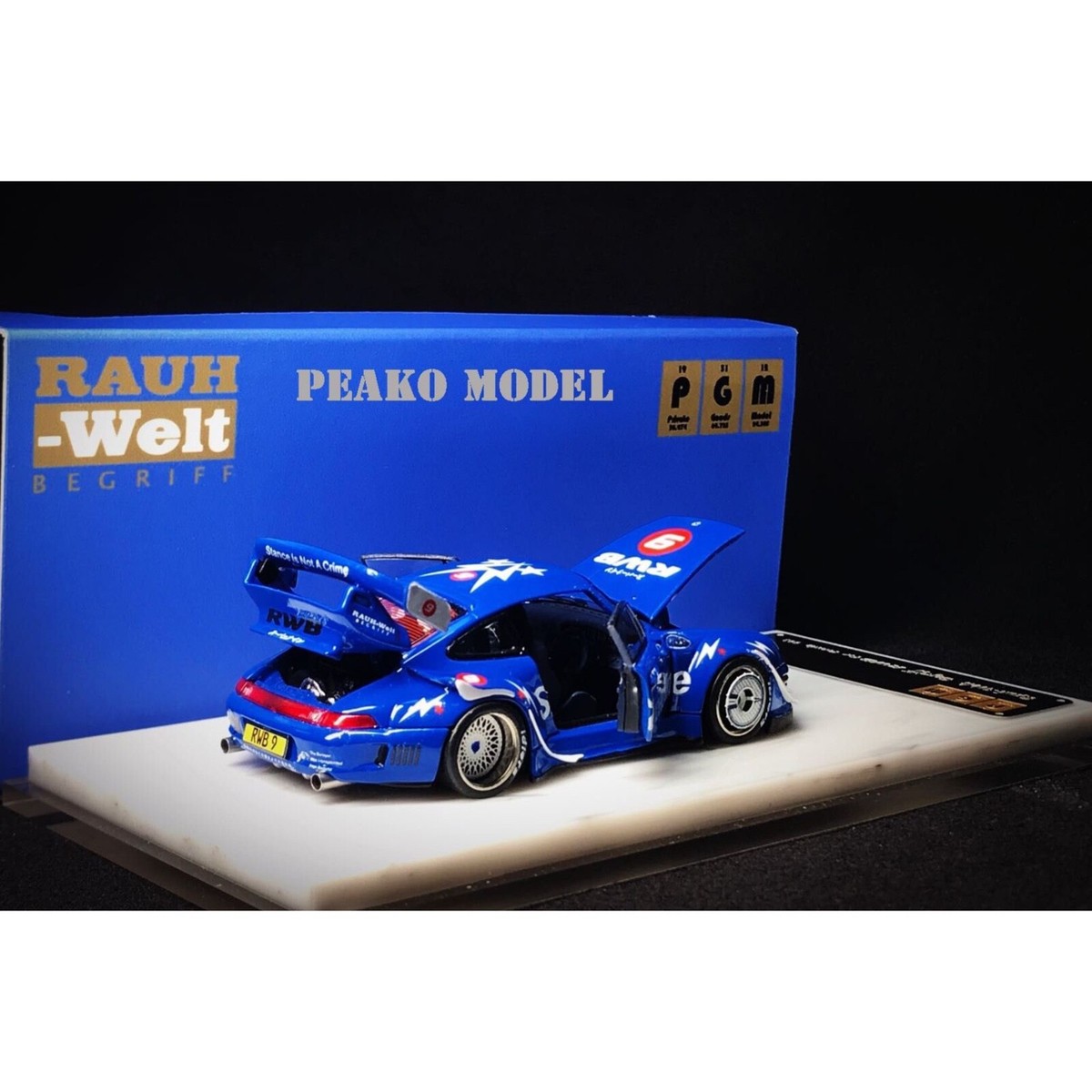 1/64 PGM Porsche RWB 993 Blue Supernine (Standard Ver.) (ULTRA
