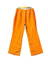 Ann Taylor Orange Linen Lined Dress Pants