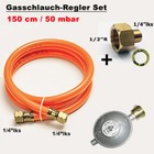 Gasschlauch Druckminderer + Übergang 1/2" R  x 1/4" lks LPG Adapter f. Gaskocher