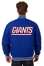 NFL New York Giants JH Design Wool Reversible Jacket With Embroided Logos