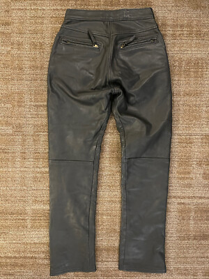 Langlitz Black Leather Western Pants - Size 30 | eBay
