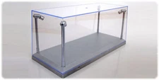 1/18 LED DISPLAY CASE 4 ADJUSTABLE LIGHTS WITH SILVER BASE T9-189922