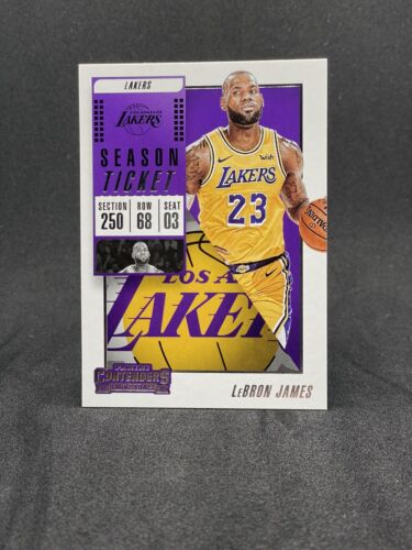 2018 Panini Contenders Lebron James Season Ticket #30 First Lakers - Afbeelding 1 van 2