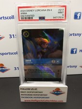 2024 DISNEY LORCANA EN 4 ANNA ENCHANTED HOLO 217 PSA 9