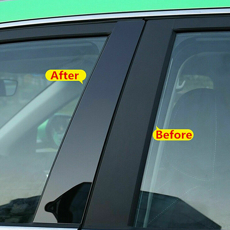6PCS Gloss Black Door Pillar Post Trim Covers For Ford Expedition 1997-2017