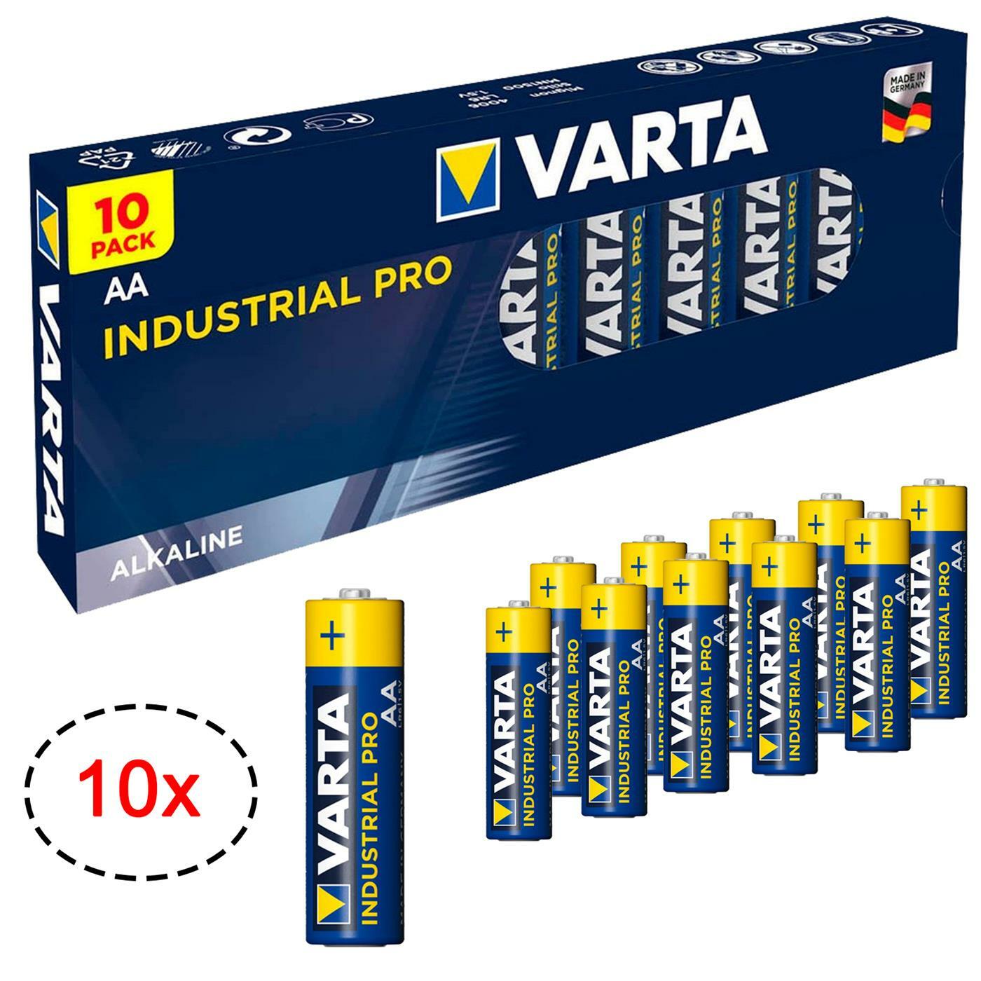 Thumbnail - 10x Varta Industrial Pro Mignon Aa Lr06 Lr 06 1.5v Batterien Alkaline