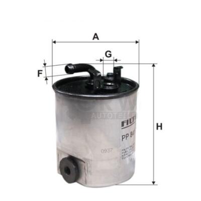 Filtro Carburante Diesel Qiilu Per Ford Ranger - Sostituto Di AB39-9176-AB E AB39-9176-AC, Con O-Ring