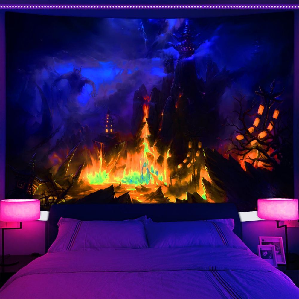 Devil in Hell Large Wall Art Blacklight Poster UV Reactive